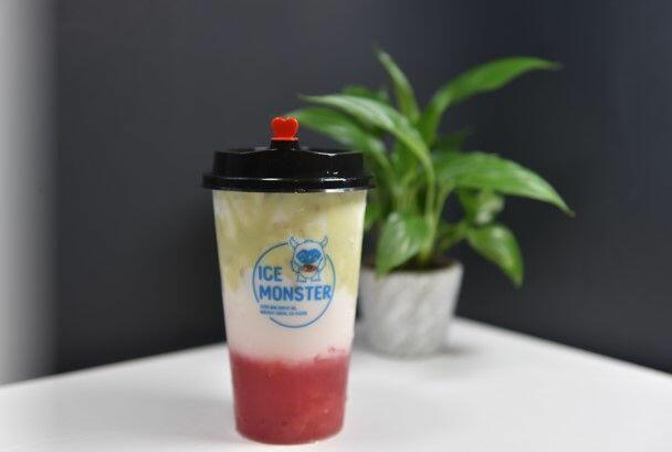 Raspberry Matcha Latte